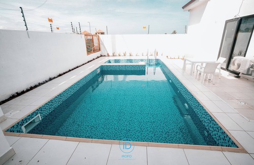 Prampram House | Modern 2 bedroom Villa with Pool, Ocean Vista, WIFI, AC, and Enhanced Safety